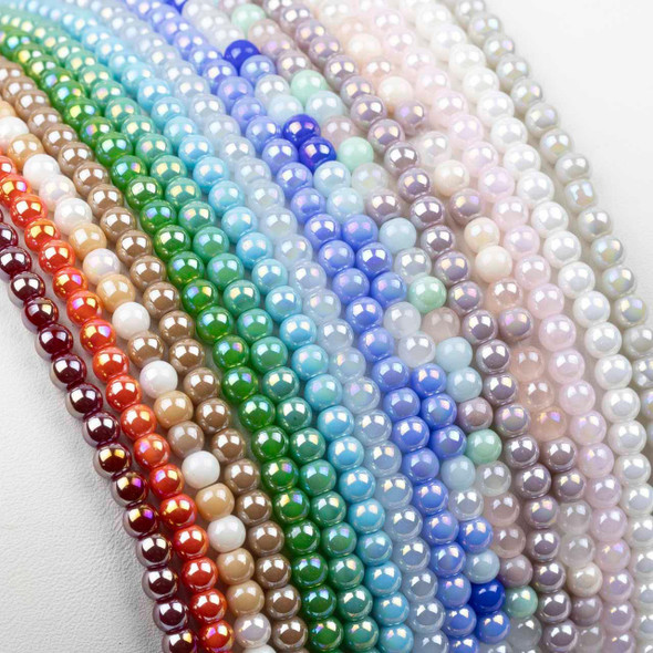 Cherry Tree Beads Glass Beads - 4mm Irregular Rounds, 15 inch strand 