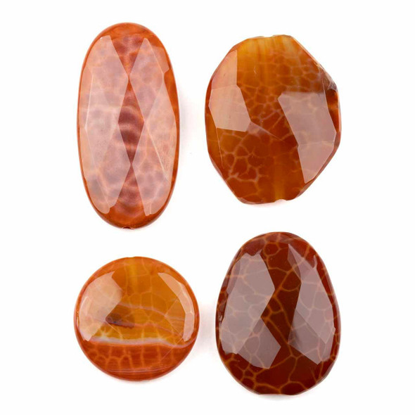 Cherry Tree Beads Fire Agate Designer Focal Mix - 4 per bag 