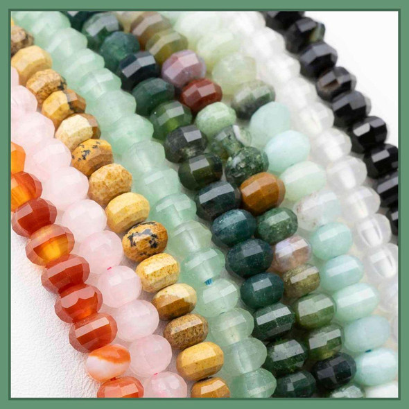Cherry Tree Beads Natural Gemstone 4x6mm Pumpkin Beads - 15 inch strand 