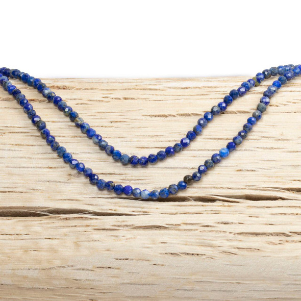Cherry Tree Beads BOGO Natural Lapis 2mm Round Beads - 15 inch strand 