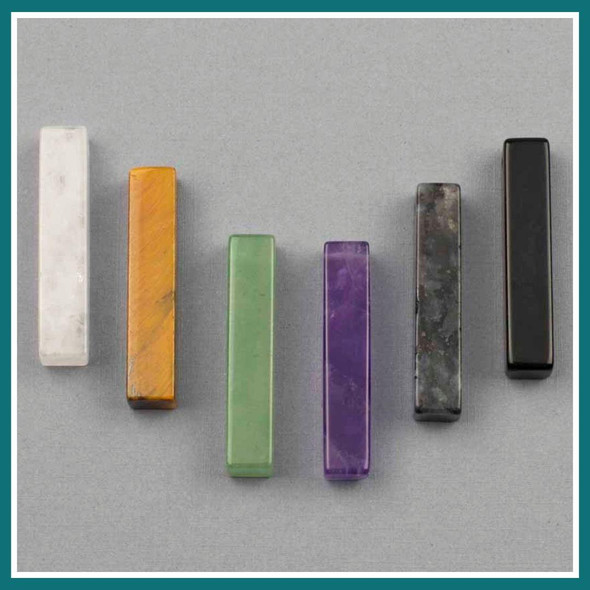 Cherry Tree Beads Natural Gemstone 8x40mm Top Drilled Rectangular Tube Pendant - 1 per bag 