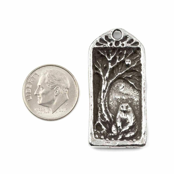 Cherry Tree Beads Green Girl Studios Pewter 20x37mm "The Mountains Are Calling" Pendant - 1 per bag 