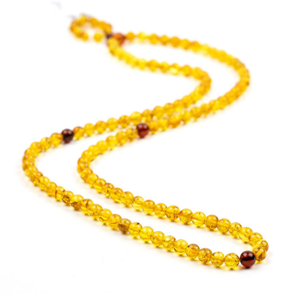Cherry Tree Beads Amber 6mm Round Beads - 30 inch strand 