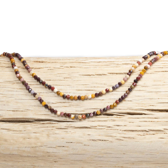 Cherry Tree Beads BOGO Mookaite Jasper 2mm Faceted Round Beads - 15 inch strand 