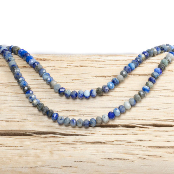 Cherry Tree Beads BOGO Lapis 2x3mm Faceted Rondelle Beads - 15 inch strand 