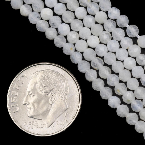 Cherry Tree Beads BOGO White Moonstone 2mm Faceted Round Beads - 15 inch strand 