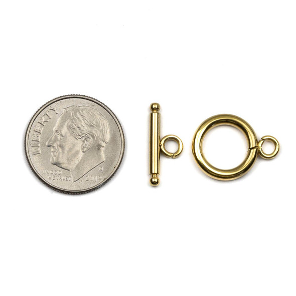 Cherry Tree Beads 304 Stainless Steel 12x16mm Smooth Toggle Clasp with 5x14mm Bar  Cherry Tree Beads 304 Stainless Steel 12x16mm Smooth Toggle Clasp with 5x14mm Bar