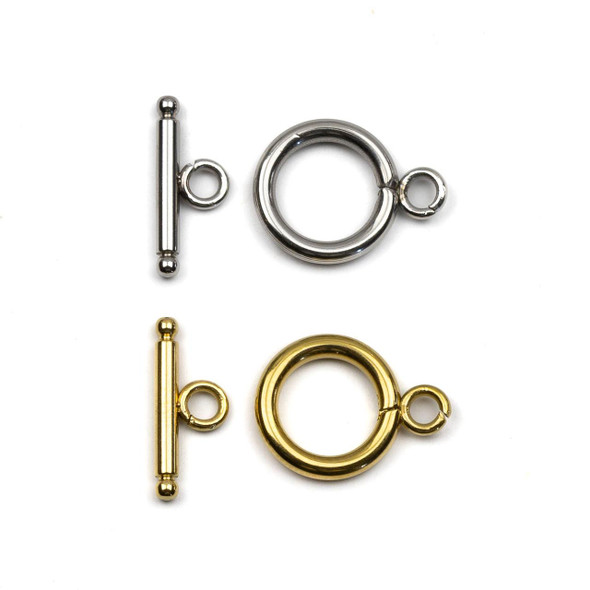 Stainless Steel 15x20mm Ornate Toggle Clasp with 9x22mm Bar