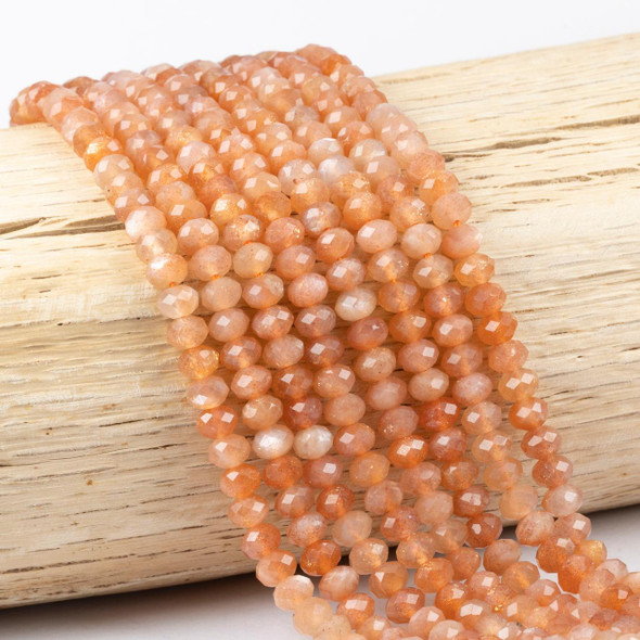 Cherry Tree Beads Sunstone 4x6mm Faceted Rondelle Beads - 8 inch strand  Cherry Tree Beads Sunstone 4x6mm Faceted Rondelle Beads - 8 inch strand