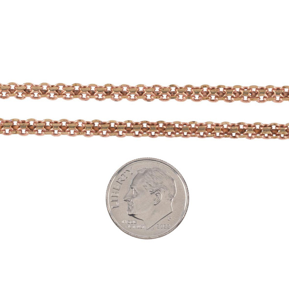 Cherry Tree Beads Brass Byzantine 3.5mm Flat Chain - 1 meter  Cherry Tree Beads Brass Byzantine 3.5mm Flat Chain - 1 meter
