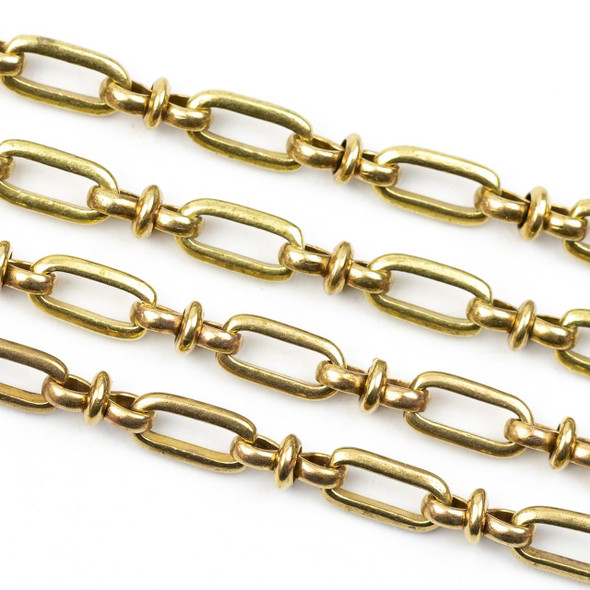 Cherry Tree Beads Brass 4x10mm Oval Chain with Link  - 1 meter  Cherry Tree Beads Brass 4x10mm Oval Chain with Link  - 1 meter