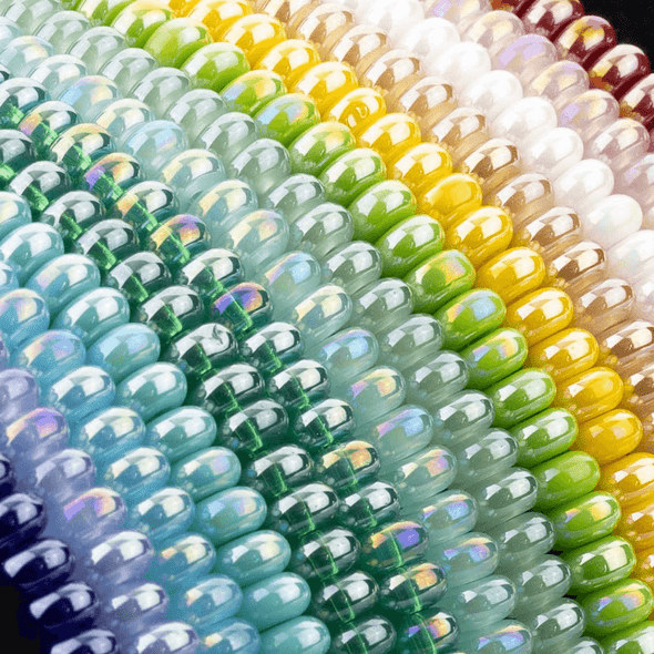 Rondelle beads for DIY jewelry.