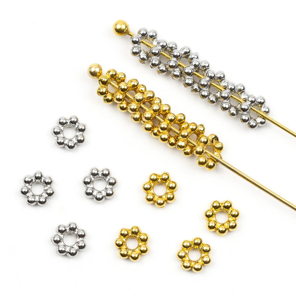 Cherry Tree Beads 304 Stainless Steel Daisy Flower Spacer Beads 
