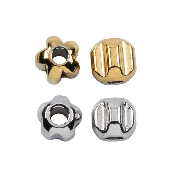 Cherry Tree Beads 304 Stainless Steel 5mm Ridged Tube Spacer Beads  Cherry Tree Beads 304 Stainless Steel 5mm Ridged Tube Spacer Beads