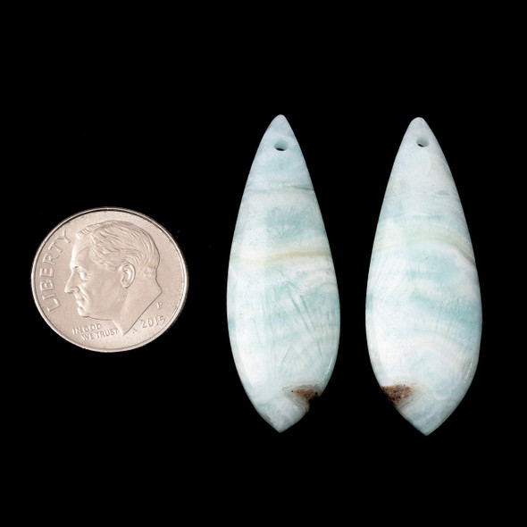 Cherry Tree Beads Hemimorphite Pendant Pairs - 1 pair per bag 