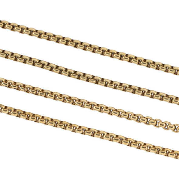 Cherry Tree Beads Brass 2.5mm Cable Chain - 2 meters 