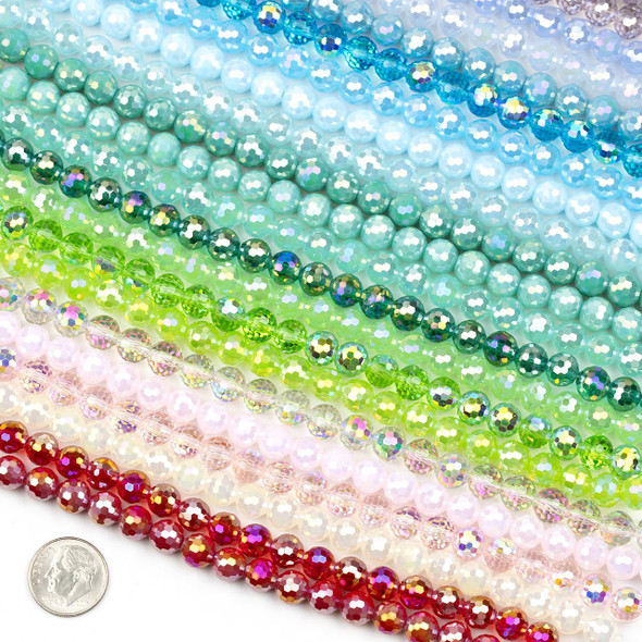 Cherry Tree Beads Crystal 8mm Faceted Round Beads - 8 inch strand 