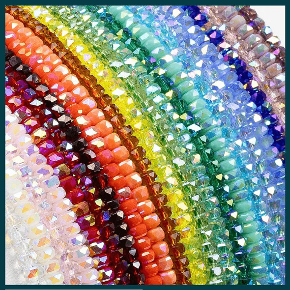 Cherry Tree Beads Crystal 2x4mm Faceted Heishi Beads - 8 inch strand 