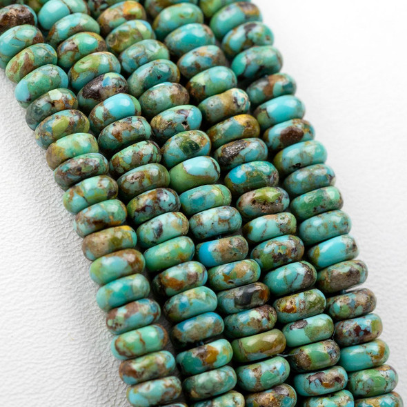 Cherry Tree Beads Natural Turquoise 2x5mm Rondelle Beads - 15 inch strand 