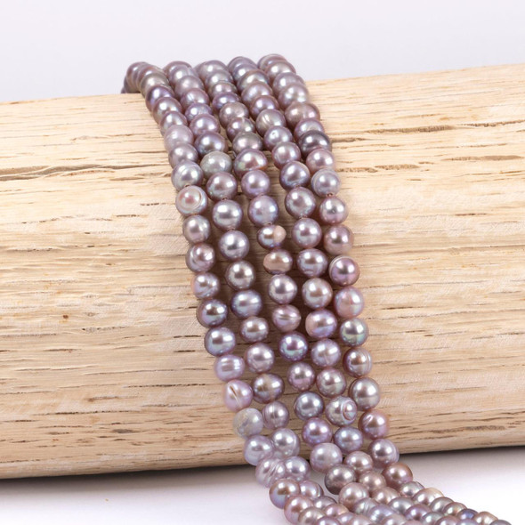 Cherry Tree Beads Freshwater Pearl 4-5mm Pink and Purple Potato Beads - 8 inch strand 