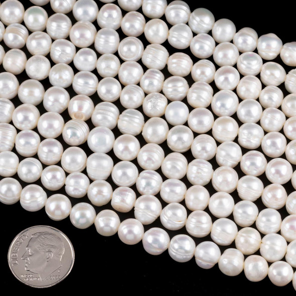 Cherry Tree Beads Freshwater Pearl 7-8mm Potato Beads - 8 inch strand 