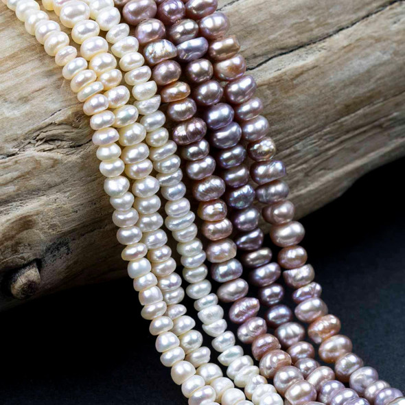 Cherry Tree Beads Freshwater Pearl 3x5mm Rondelle Beads - 8 inch strand 