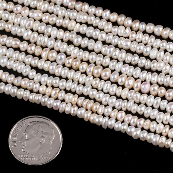 Cherry Tree Beads Freshwater Pearl 3x5mm Rondelle Beads - 8 inch strand 