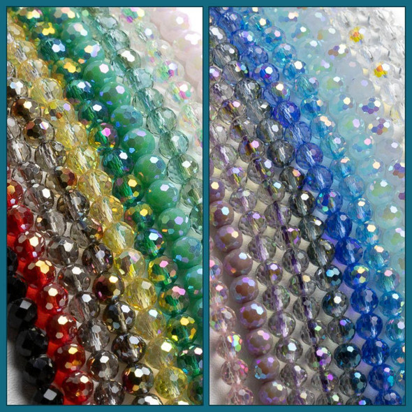 Cherry Tree Beads Crystal 4mm Faceted Round Beads - 15 inch strand 