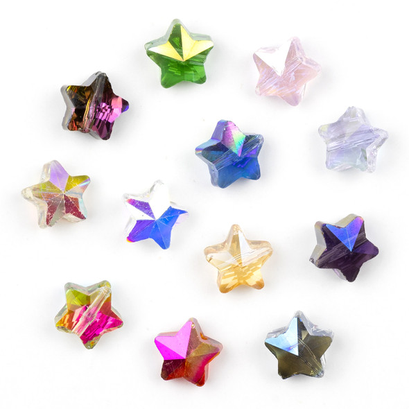 Crystal 8mm Faceted Star Beads - 12 per bag