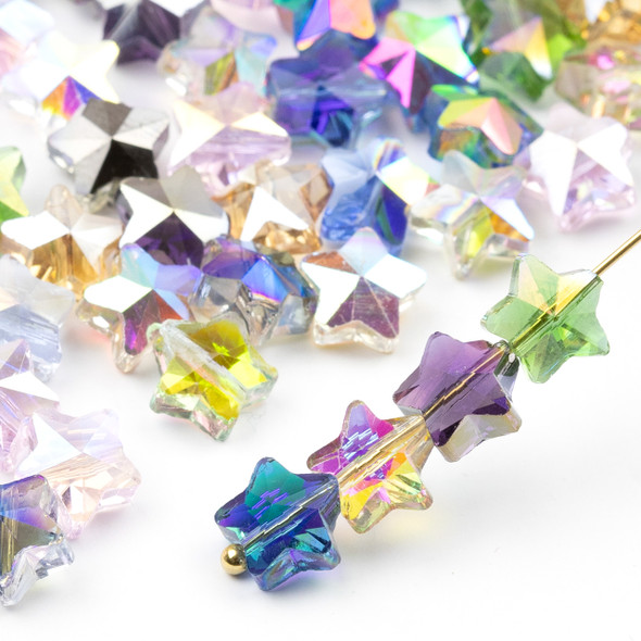 Crystal 8mm Faceted Star Beads - 12 per bag