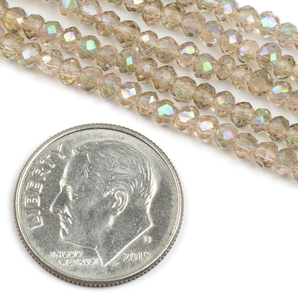 Cherry Tree Beads Crystal 2.5x3mm Shimmering Rainbow Sand Faceted Rondelle Beads - 15 inch strand 
