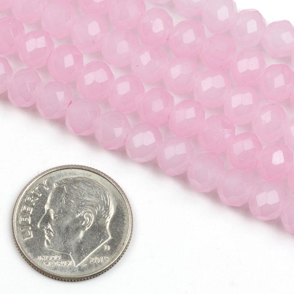 Cherry Tree Beads Crystal 4x6mm Opaque Dark Primrose Pink Faceted Rondelle Beads - 16 inch strand 