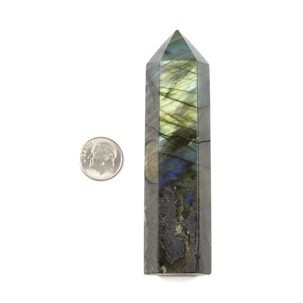 Cherry Tree Beads Blue Labradorite Tower - 1 piece, approx. 3-4 inches 