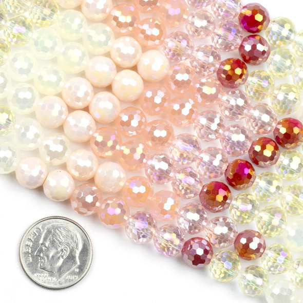 Cherry Tree Beads Valentine's Rainbow Crystal 8mm Faceted Round Beads - 14 inch strand 