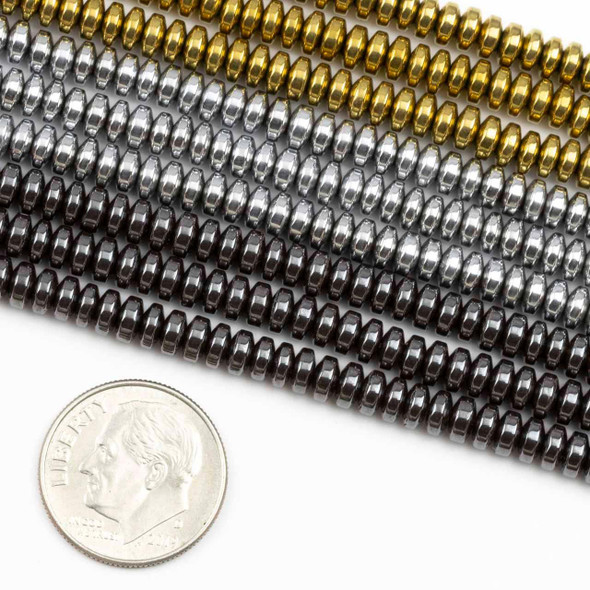 Cherry Tree Beads Hematite 2x4mm Rondelle Beads - 15.5 inch strand 