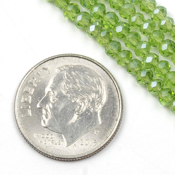 Cherry Tree Beads Crystal 2.5x3mm Light Green Faceted Rondelle Beads - 15 inch strand 