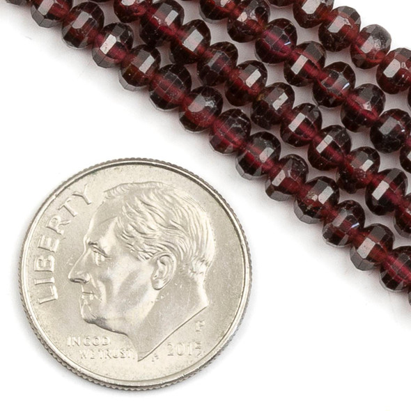 Cherry Tree Beads Garnet 3x4mm Pumpkin Beads - 15 inch strand 