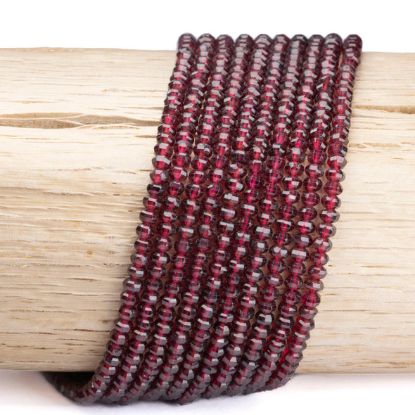 Cherry Tree Beads Garnet 3x4mm Pumpkin Beads - 15 inch strand 