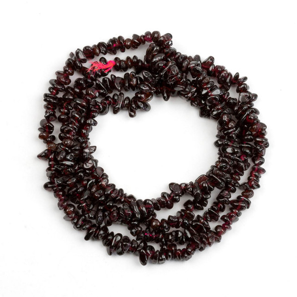 Cherry Tree Beads Garnet 4-6mm Chip Beads - 30 inch circular strand 
