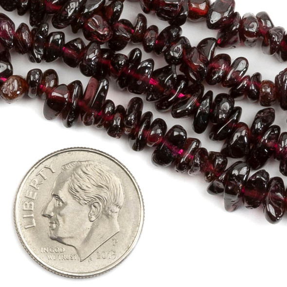 Cherry Tree Beads Garnet 4-6mm Chip Beads - 30 inch circular strand 