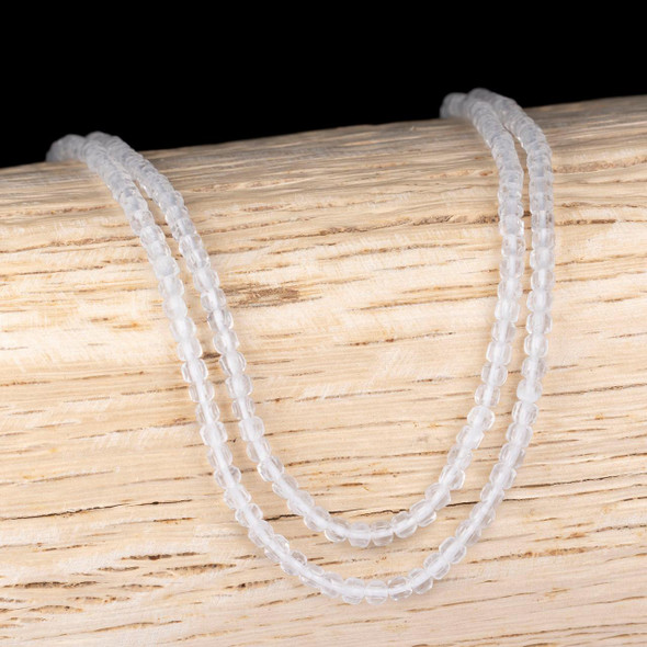 Cherry Tree Beads BOGO Clear Quartz 2mm Faceted Cube Beads - 15 inch strand 