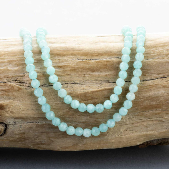 Cherry Tree Beads BOGO Amazonite 3mm Faceted Round Beads - 15 inch strand 