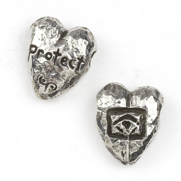  Green Girl Studios Pewter 13x21mm Heart's Eye - 1 per bag 