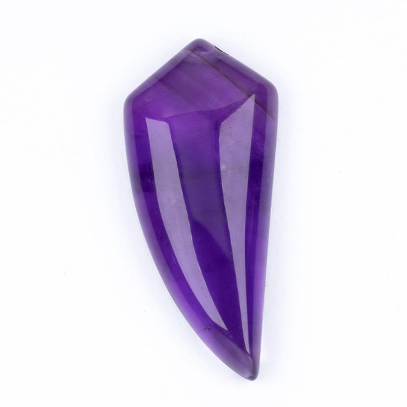 Cherry Tree Beads Amethyst 18x40mm Top Side Drilled Flat Back Dagger Pendant - 1 per bag 