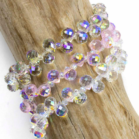 Cherry Tree Beads Crystal 6x8mm Faceted Top Drilled Teardrop Beads - 8 inch strand 