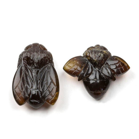 Cherry Tree Beads Amber Bee Pendant - 1 per bag 