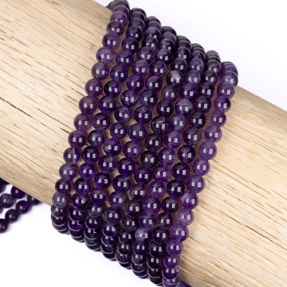 Cherry Tree Beads Amethyst 6mm Round Beads - 15 inch strand 