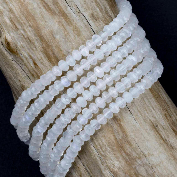 Cherry Tree Beads Blue Moonstone 3x4mm Pumpkin Beads - 15 inch strand 