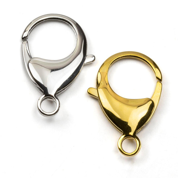 304 Stainless Steel 10x12mm Heart Lobster Clasp - 2 per bag