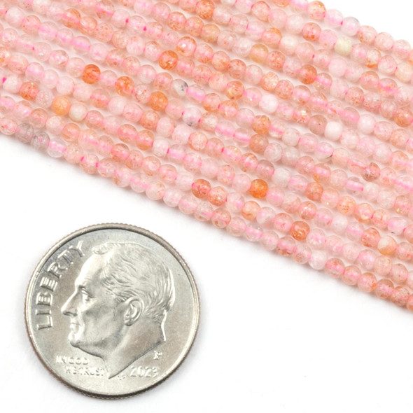 Cherry Tree Beads BOGO Rose Quartz 2mm Round Beads - 15 inch strands 